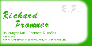 richard prommer business card